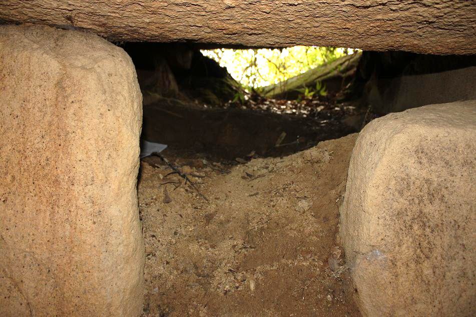 石棺内部（前面側２枚・間0.4m開口）