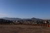 墳丘から二上山・葛城山系を眺めました。