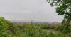墳丘上から西ノ京方面、雨の眺望