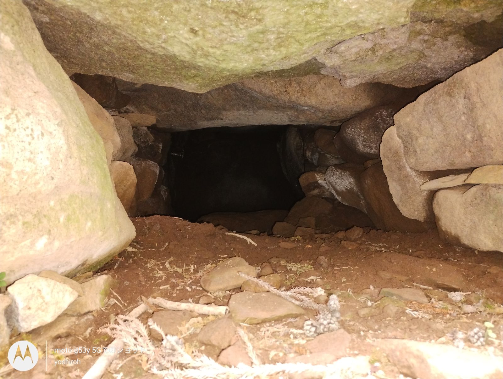 新海神社中御陵古墳の内部