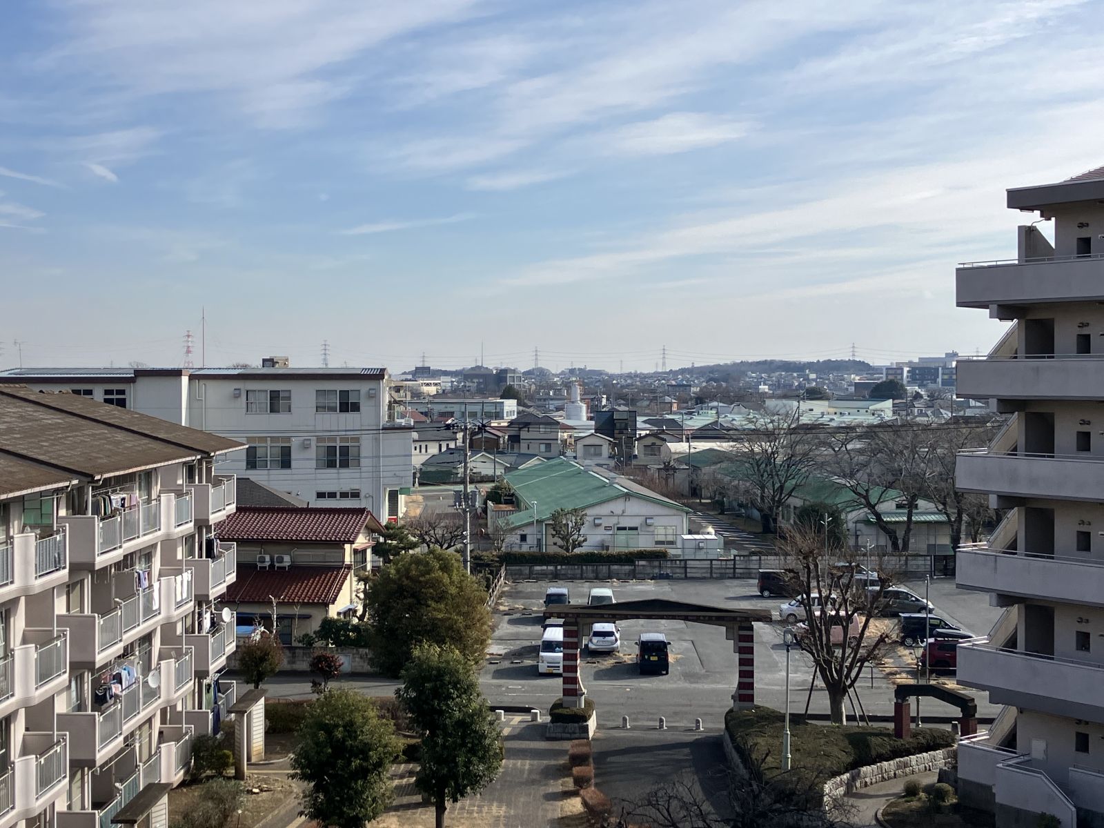 古墳のあった高台から見える景色