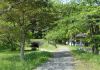 西野水道入口と公園建屋