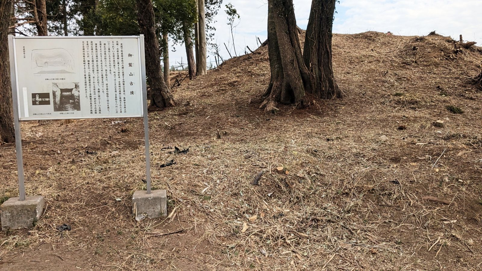 西方向から見た前方部