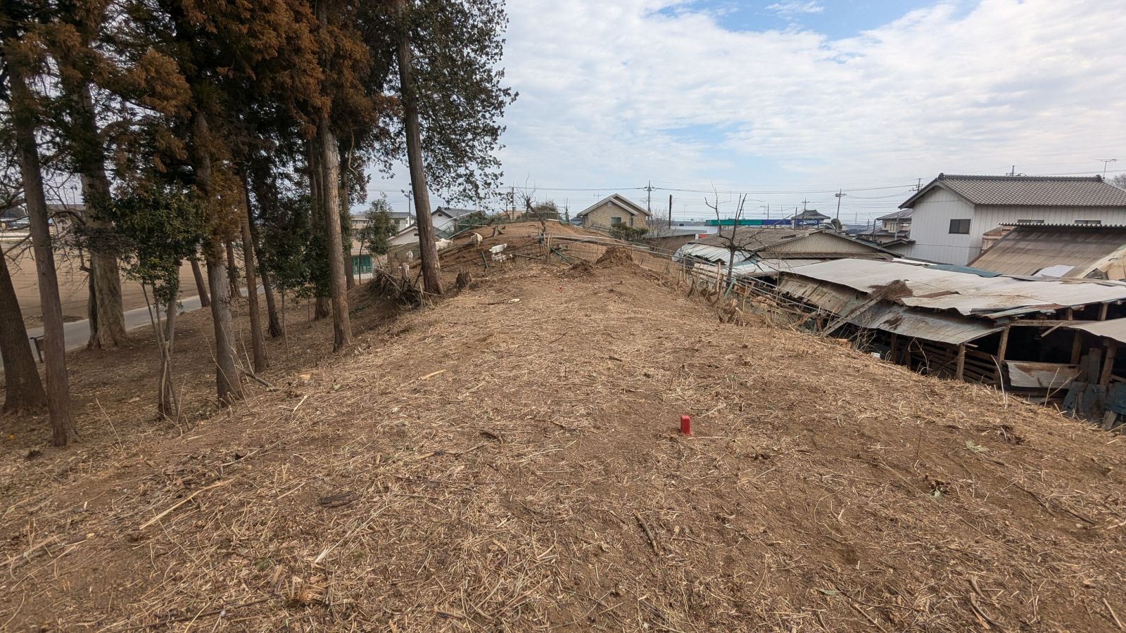 前方部から見た後円部方向