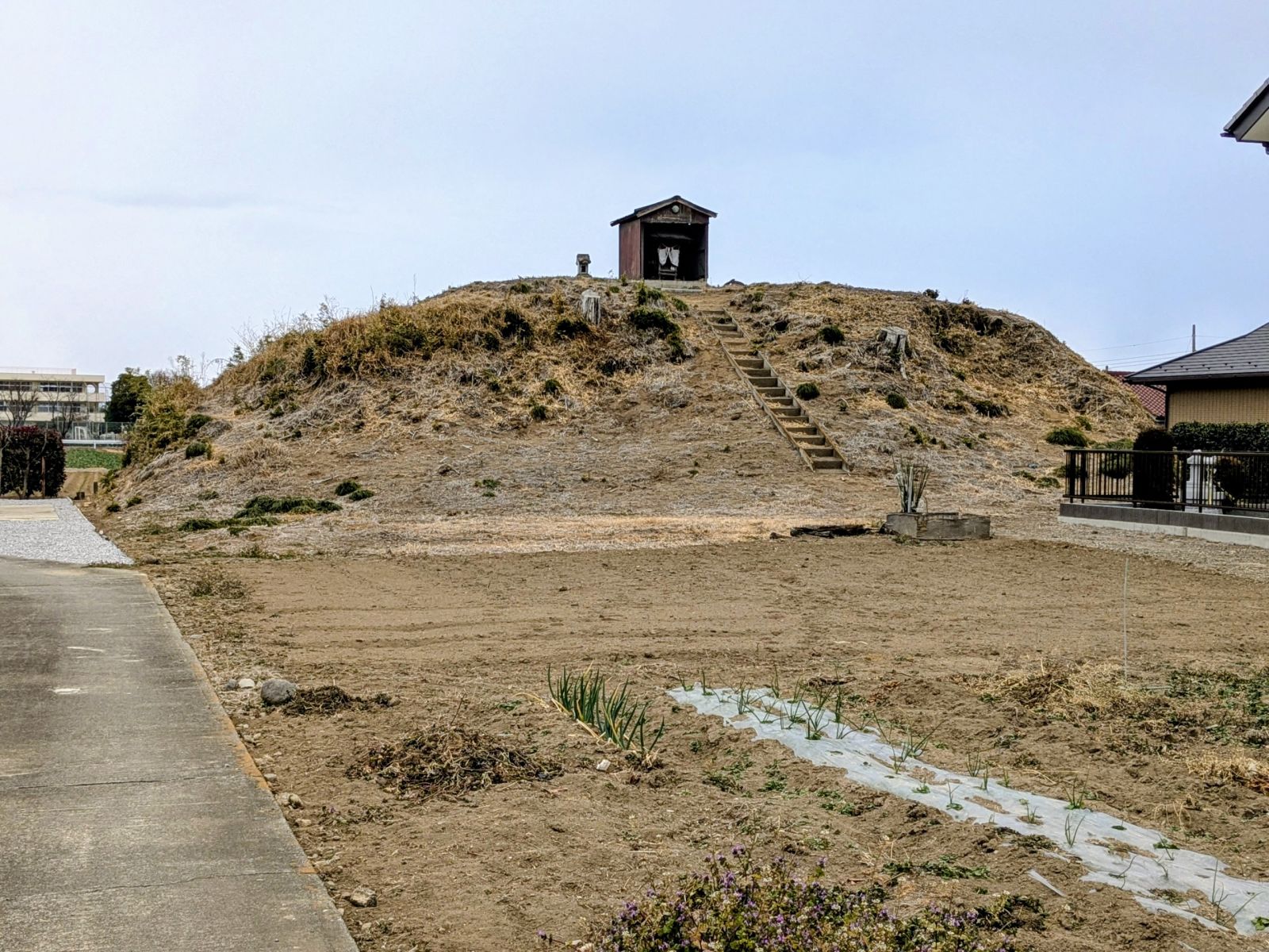 南方向から見た墳丘