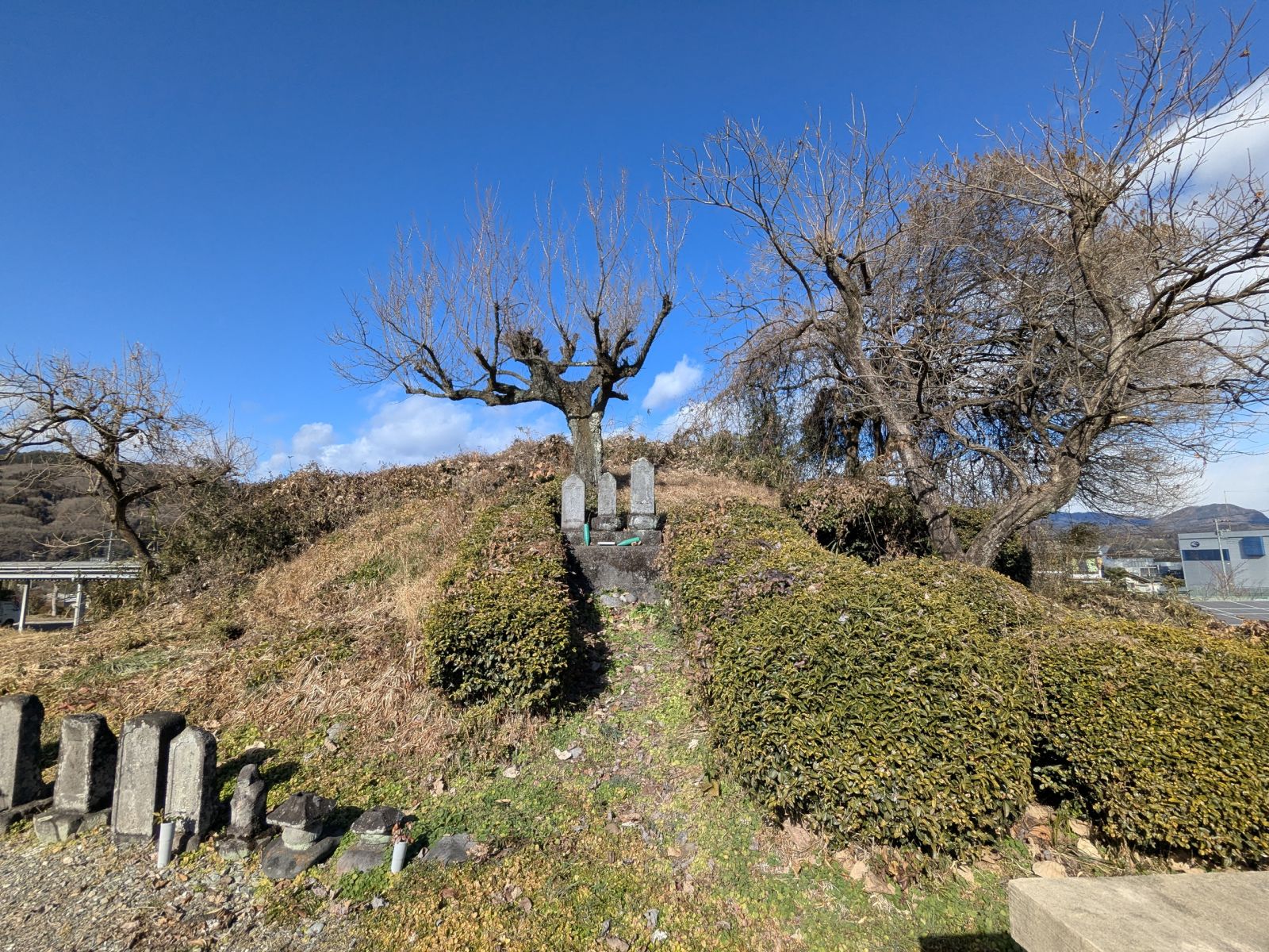 南方向から見た墳丘