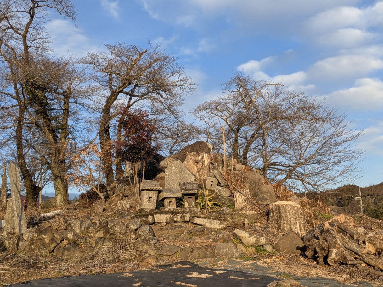 東方向から見た墳丘