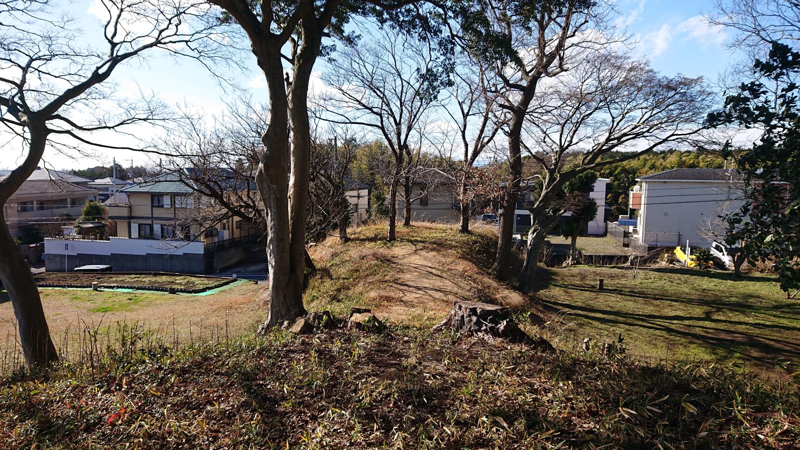 後円部から前方部の方