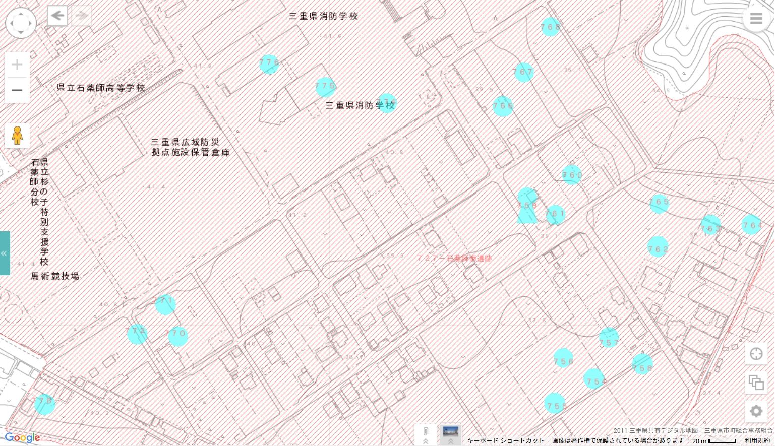 石薬師東古墳群位置図（鈴鹿市・遺蹟情報）